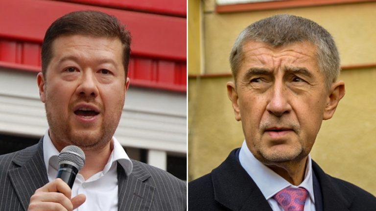 Tomio Okamura a Andrej Babiš