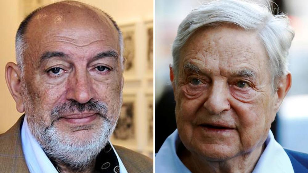 Nicolae Gheorghe (left) and George Soros