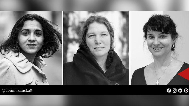 Diskuze o romském holokaustu. Zleva: Renata Berkyová, Kateřina Čapková, Jana Horváthová