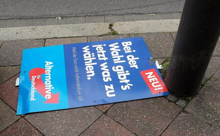 Plakát extremistické a populistické AfD (ILUSTRAČNÍ FOTO: Wikimedia Commons,