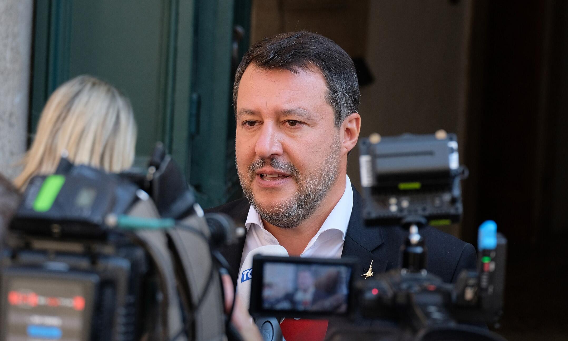 Matteo Salvini na tiskové konferenci v Římě, září 2021 (FOTO: Wikimedia Commons, Kasa Fue)