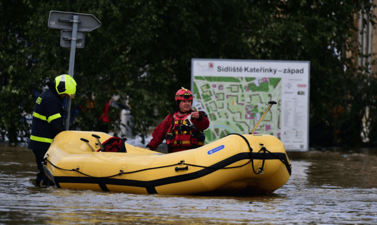 Zatopené opavské sídliště Kateřinky, 15. 9. 2024 (FOTO: Hasičský záchranný sbor ČR)