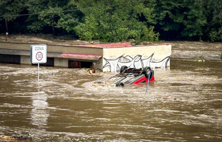 Povodně v Hanušovicích na Šumpersku, 15. 9. 2024 (FOTO: Richard Samko)