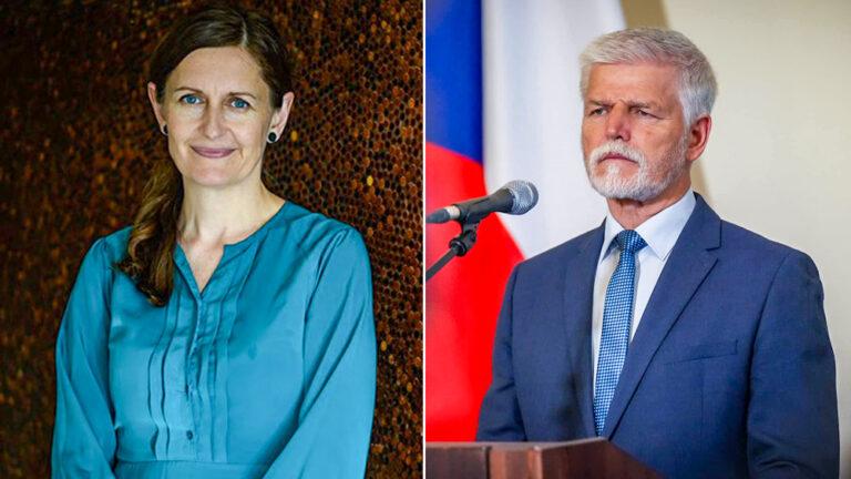 Zmocněnkyně pro lidská práva Klára Laurenčíková (FOTO: Petr Zewlakk Vrabec) a prezident Petr Pavel (FOTO: Kancelář prezidenta ČR)