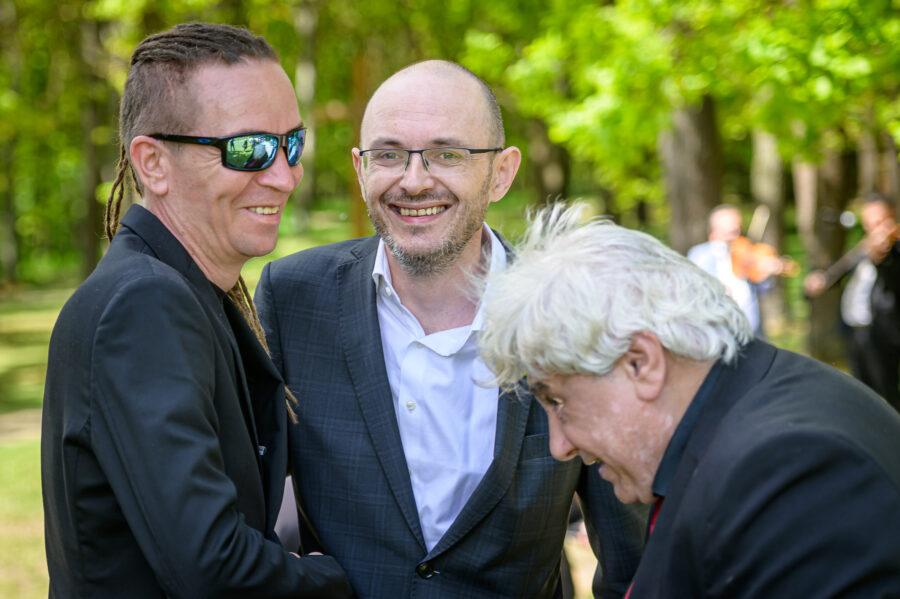 Miroslav Brož s Ivanem Bartošem a Josefem Mikerem v Letech u Písku, 11. 5. 2025 (FOTO: Petr Zewlakk Vrabec)
