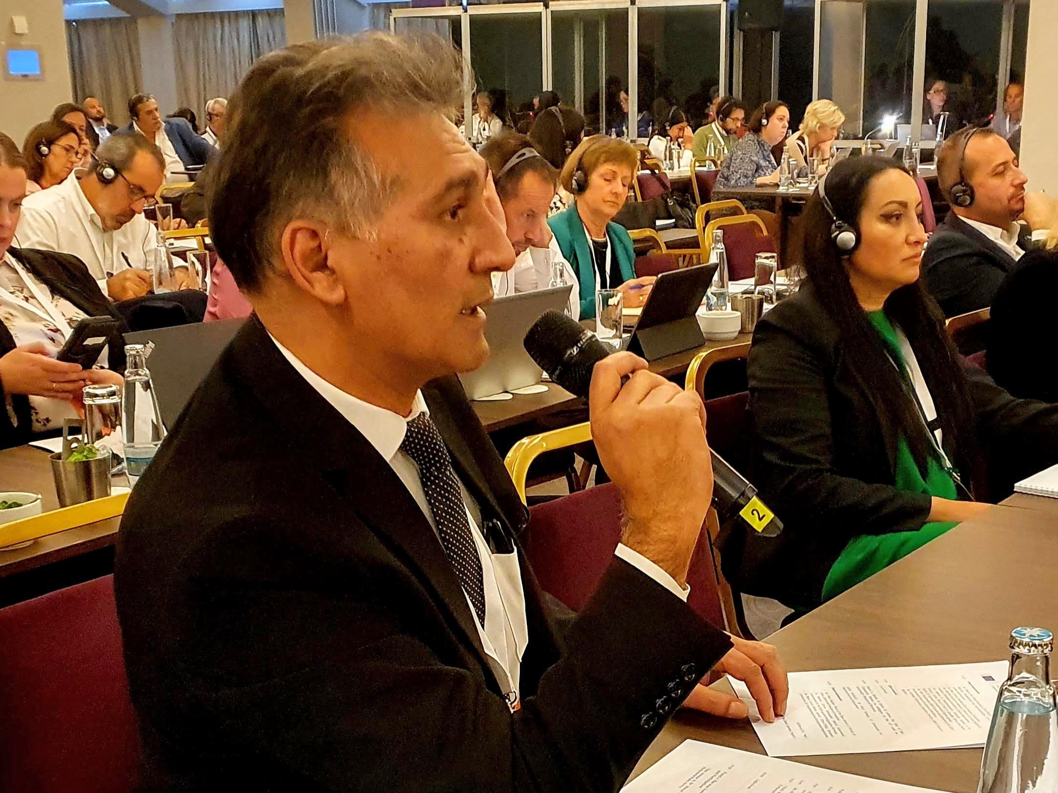 Prezident Mezinárodní romské unie Zoran Dimov na 15. setkání Evropské platformy pro romskou inkluzi v Praze