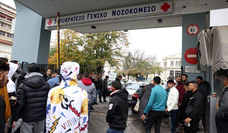 Romani community in Greece at hospital where Kostas Fragoulis passed away