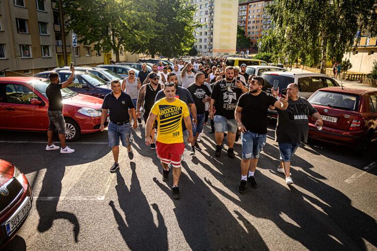 Demonstrace Romů v Krupce, 18. 7. 2023 (FOTO: Petr Zewlakk Vrabec)