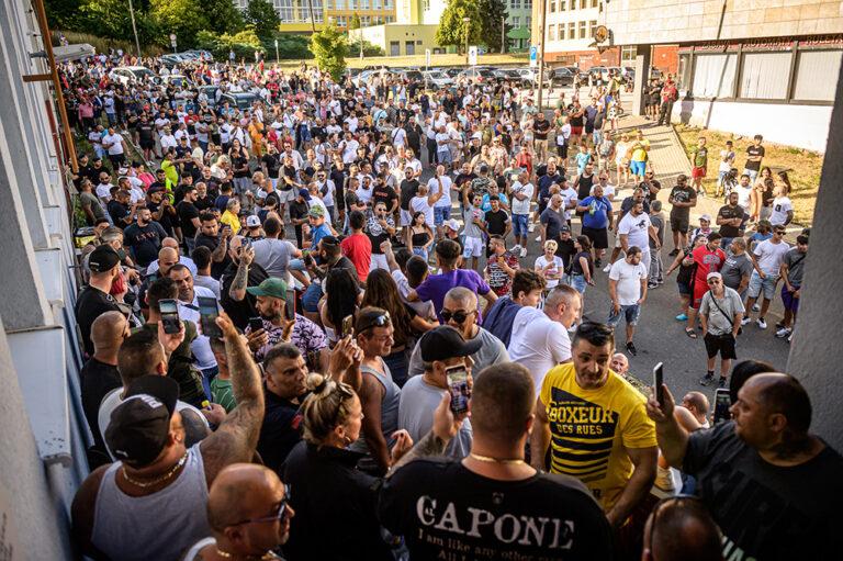 Demonstrace Romů v Krupce, 18. 7. 2023 (FOTO: Petr Zewlakk Vrabec)